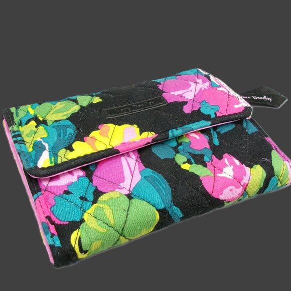 Vera Bradley Tri Fold Wallet in HiLo Meadow Fabric, All in One - Picture 3 of 8